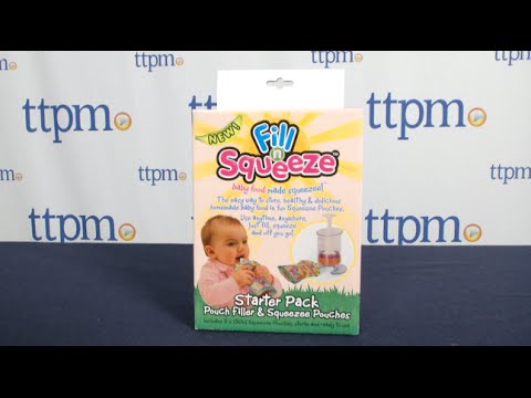 Video: Điền n Squeeze Baby Thực phẩm Pouch Filler xét