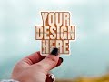 Sticker mockup psd 3