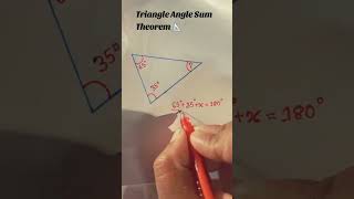 Triangle Angle Sum Theorem 📐 #math #geometry #tricks #Angler #motivation