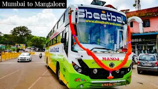 MUMBAI TO MANGALORE BUS JOURNEY IN #SHEETHAL TRAVELS #BHARATBENZ BUS | SUPERB RACING & OVERTAKING 🔥🔥