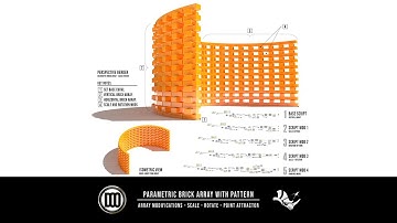 Parametric Brick Wall Array on Base Curve Rhino Grasshopper Script Algorithm Download