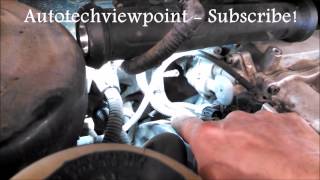 Timing belt replacement water pump  2005 Kia Sedona 3.5L V6 PART 1 Remove Replace