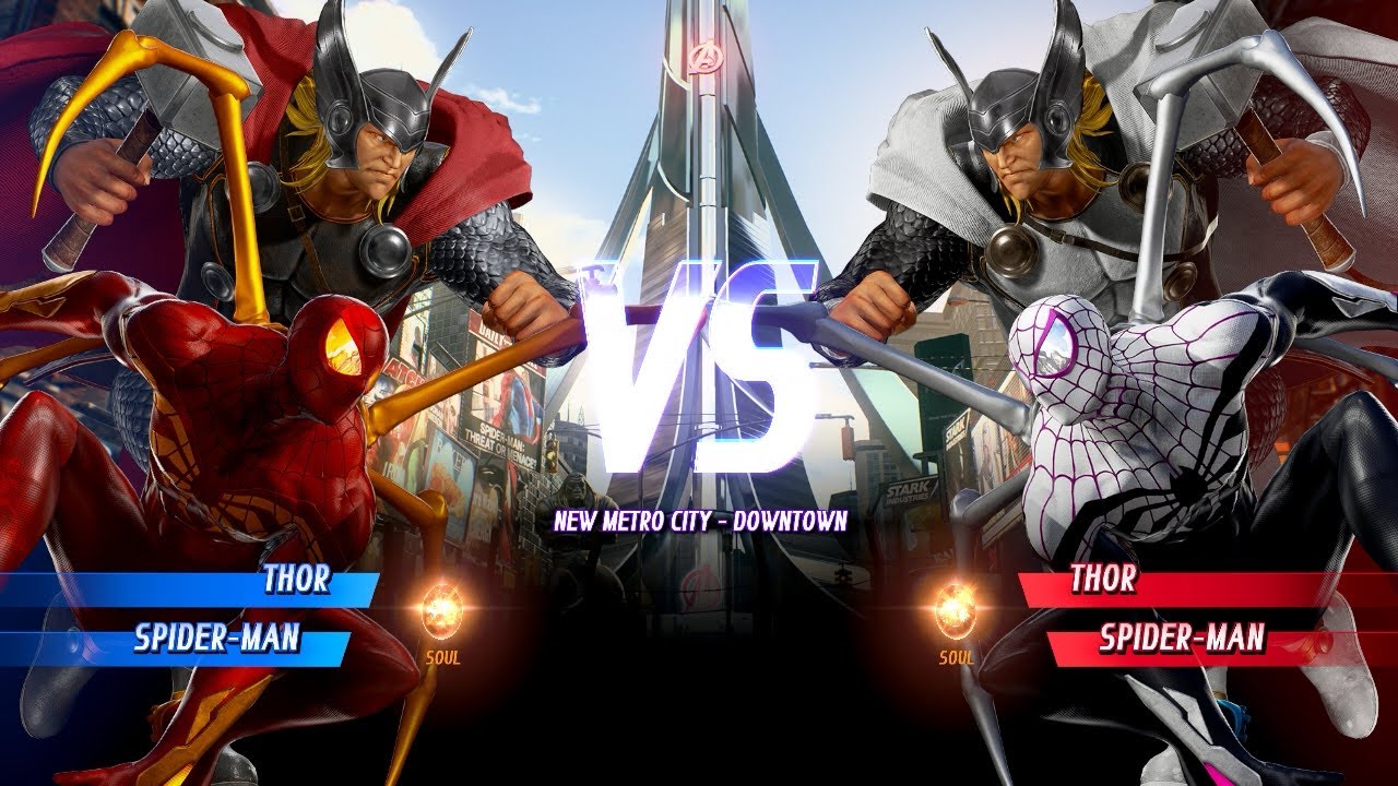 Red Thor & Iron Spider-man VS White Thor & Iron Spider-man - Marvel vs ...