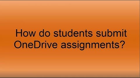 Schoology Student OneDrive Assignments