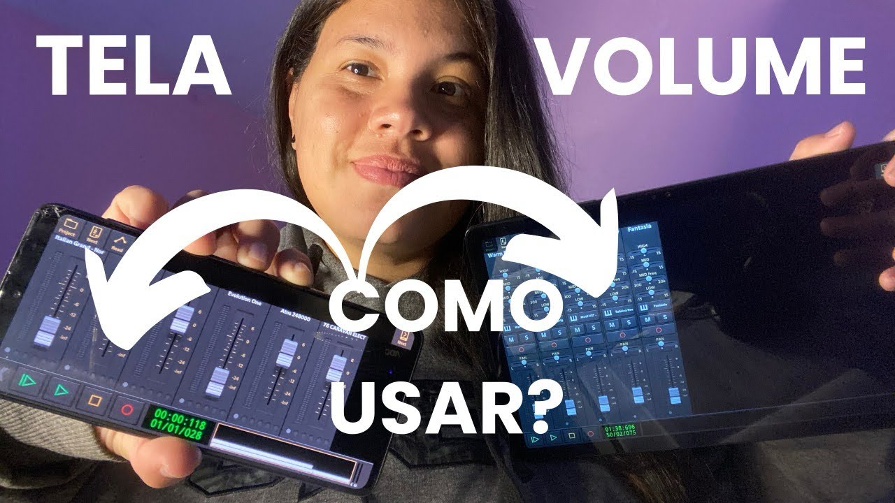 Áudio Evolution - tela de volume 