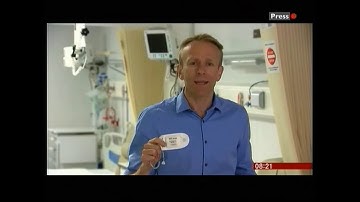 Sensium wearable wireless vital signs patch on BBC