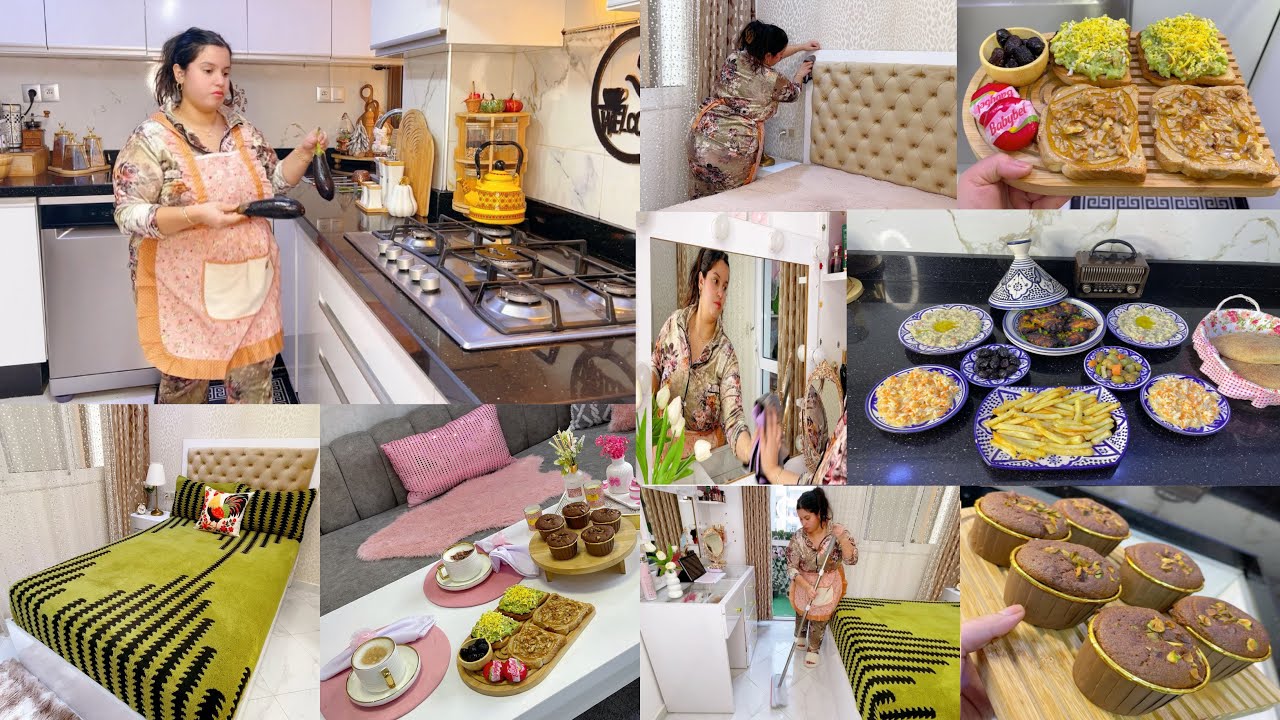 روتين صباح شتوي🌧️فطور كيشهي كاب كيك🧁بالكنافة و بيسطاج شهيوات غداء بابا غنوج تتبلة جوانح دجاج