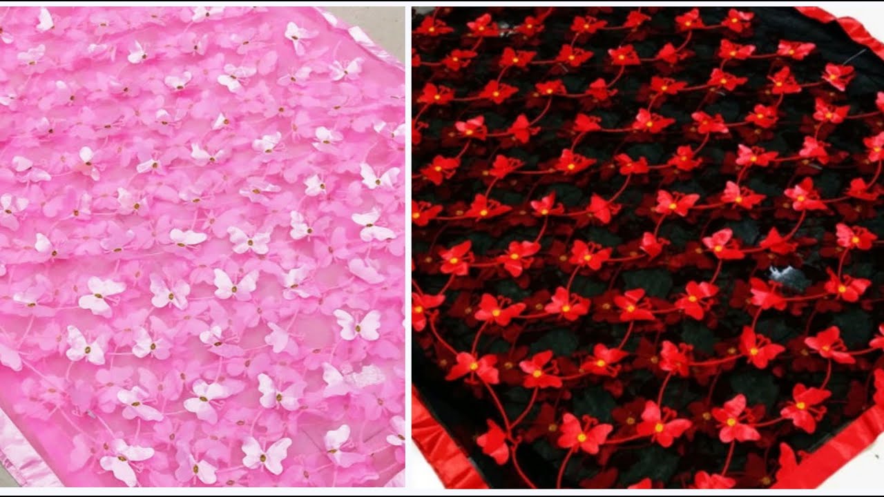 Download Pure Mono Net 3d Butterfly Beautiful Saree Trending Product Butterfly Net Sarees Beautiful Pattern Youtube