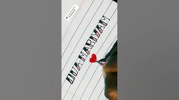 How to write dua mariyam name in writing ❤️😍 #handwriting #art #trending #nameart
