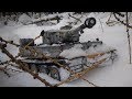 Танк German Tiger I на Радиоуправлении Тест по Снегу