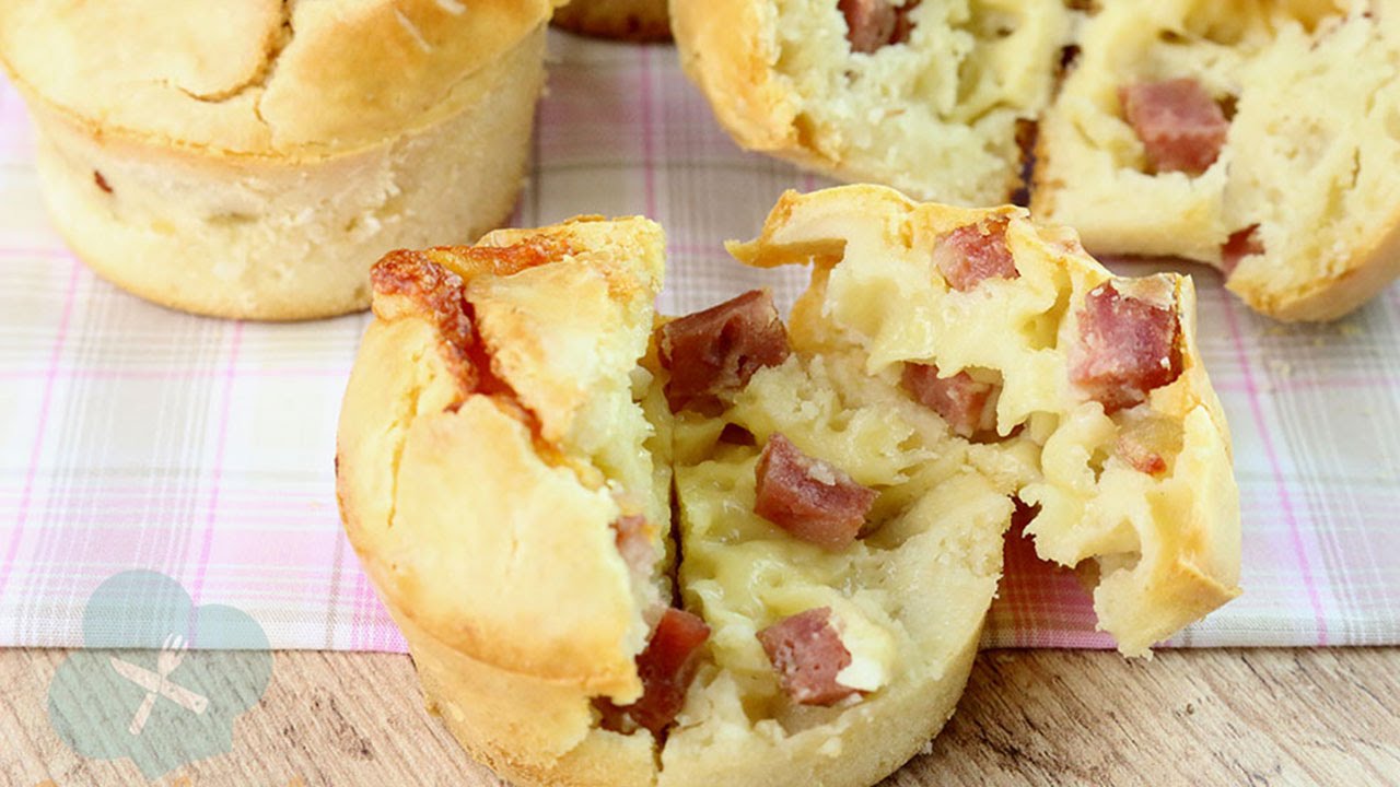 082 MUFFIN SALGADO DE CALABRESA COM MUSSARELA - COZINHANDORAPIDO