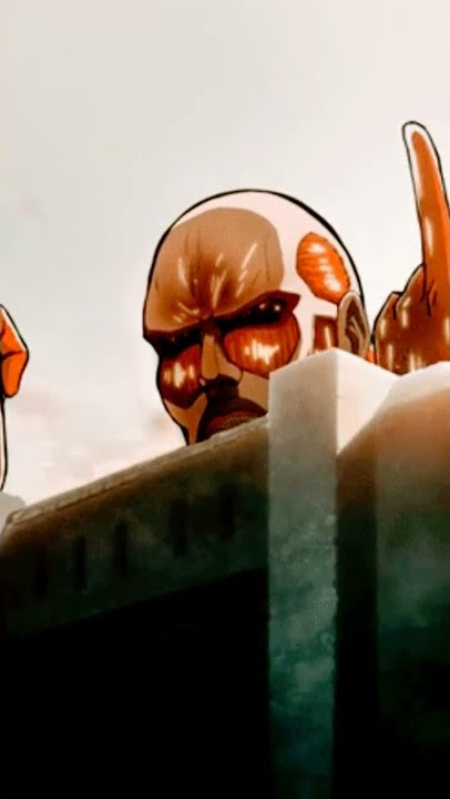Rare Footage of colossal titan #anime #aot #rickroll #funny #leviackerman #titan