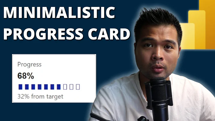 MINIMALISTIC PROGRESS BAR CARD using NATIVE POWER BI VISUALS // Beginners Guide to Power BI