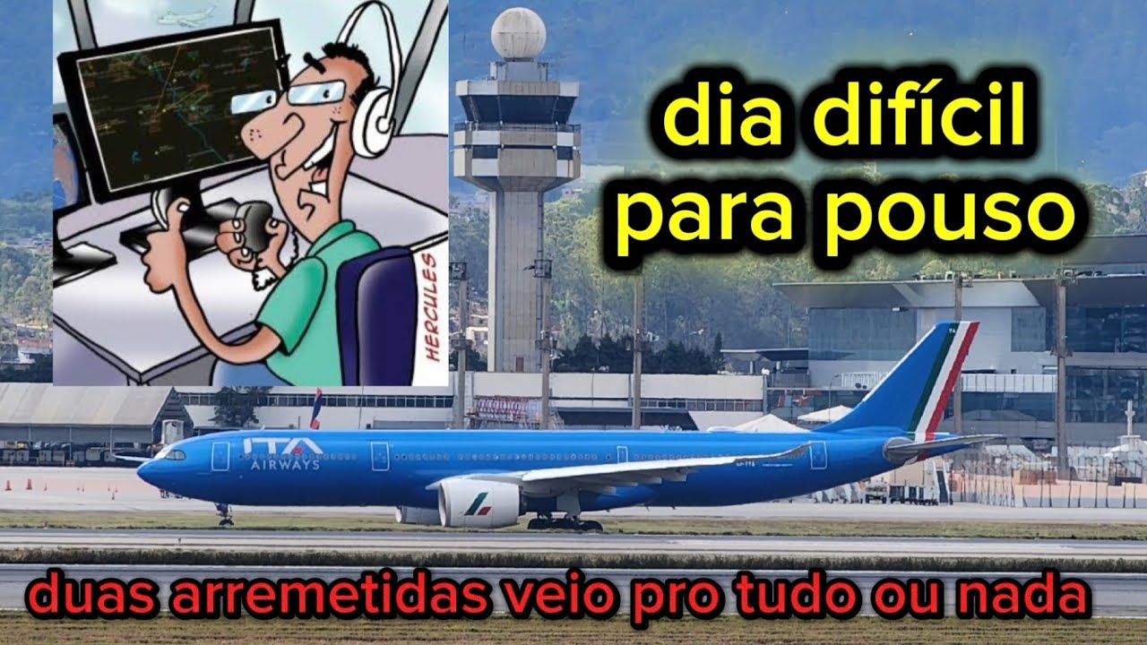 Comandante se emociona ao falar com torre de controle aeroporto navegantes após duas arremetidas 