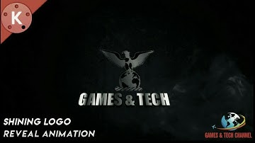 How to make shining logo reveal intro animation kinemaster Android telugu - for youtube 2d 3d intro