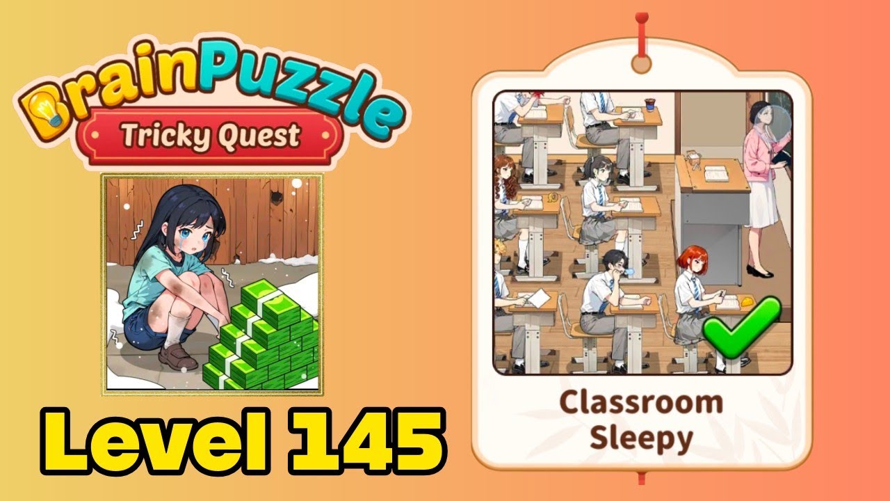 Brain puzzle tricky quest level 145 solution walkthrough