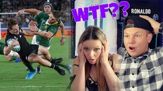 Couple Reacts to MASSIVE Rugby Hits