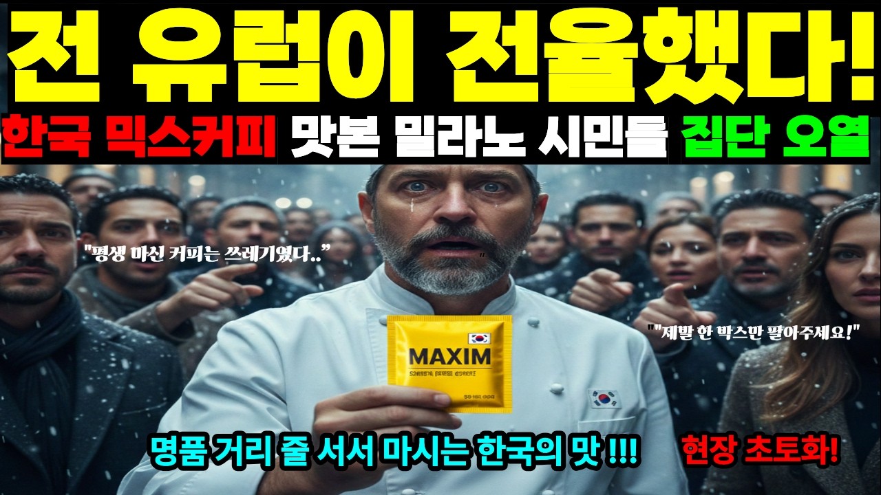 해외감동사연] 밀라노 마비시킨 노란 봉지! 한국 커피 맛본 이탈리아 바리스타들 단체 오열 굴복시킨 [실제상황]