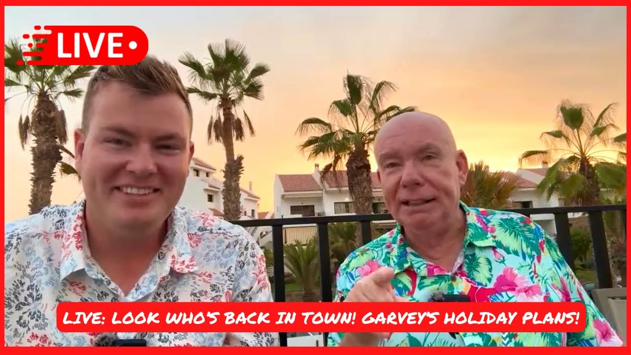 π΄LIVE: GARVEY is BACK in Tenerife! Revealing his plans and EXCURSIONS! Sunset at Buddies Bar π€©
