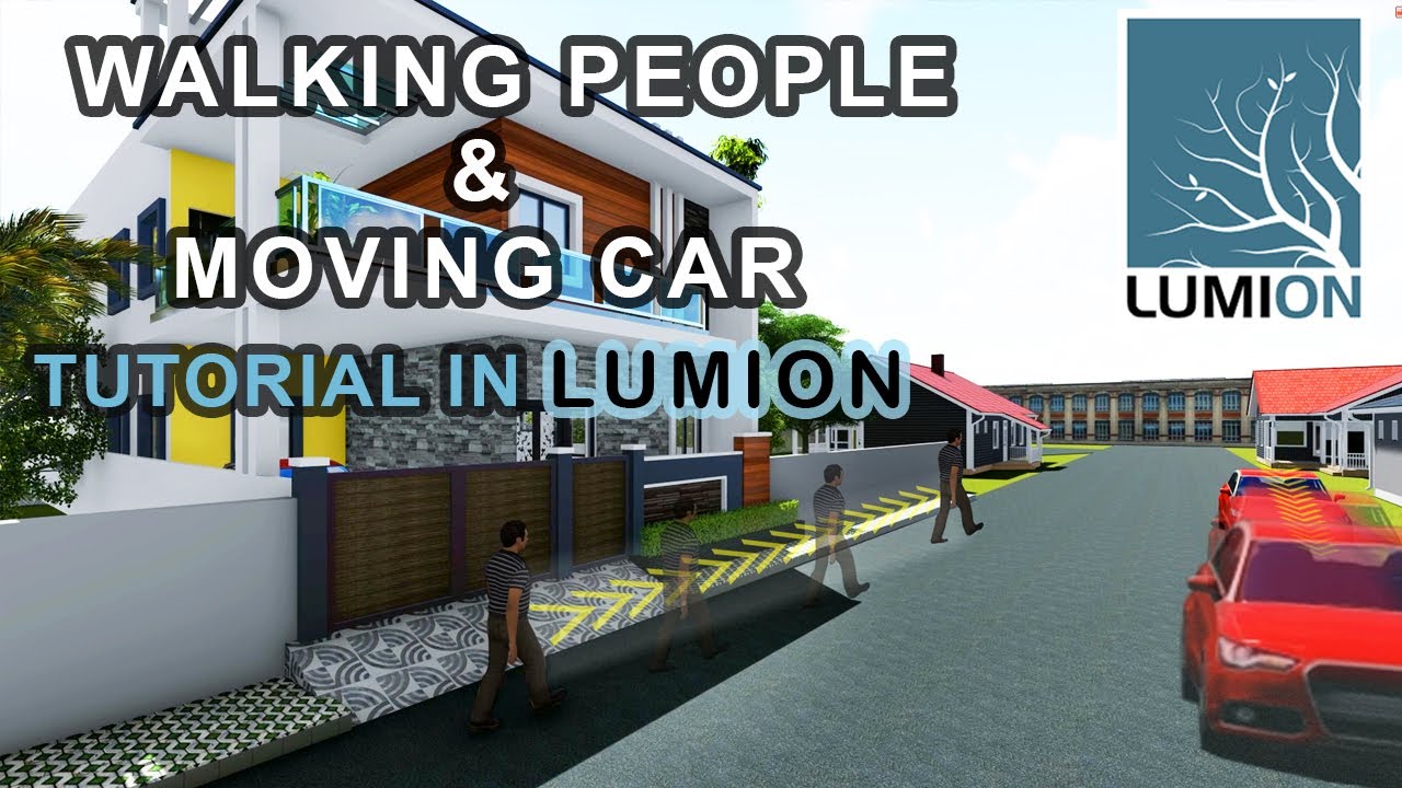 how to create moving car and people in lumion/how to create animation  tutorial in lumion - YouTube