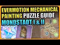 3.7 Evermotion Mechanical Painting Invoker Mondstadt 1 &amp; 2 Gear Puzzle Genshin Impact Gears Event