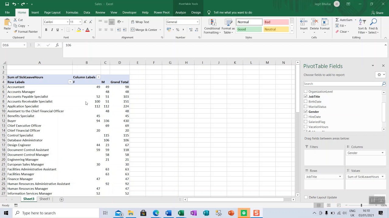 Renaming Pivot Table In Excel | The Big Savers