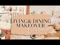 LIVING &DINING ROOM MAKEOVER ON A BUDGET