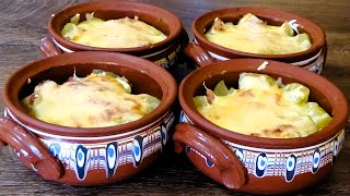 Potato Casserole in Gyveche. Delicious and Easy Recipe. Everyone Really Likes Her.