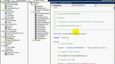 InstallScript - Calling Functions in Win32 DLLs - InstallShield 2009