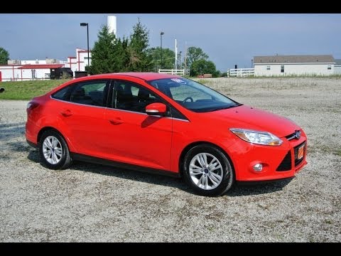 2012 Ford Focus Sel Sedan Red For Sale Dayton Troy Piqua Sidney Ohio Cp13584