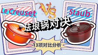 Le Creuset VS Staub琺瑯鑄鐵鍋大PK | 搪瓷锅珐琅鍋13個比較 | 到底選誰呢鑄鐵鍋值得買嗎