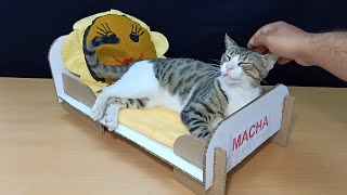🐈 How to make Amazing Cat Bed from Cardboard