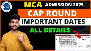 MCA Cap Round Dates Released 2025 | Mca Cap Round Option form Dates 2025
