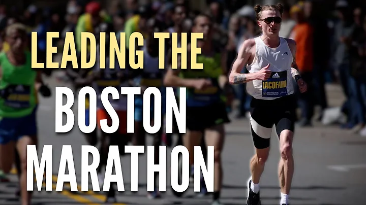 Mick Iacofano Leading the Boston Marathon with Spa...