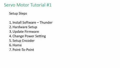 Hiwin E Series - Servo Motor Tutorial 1 - Basic Setup