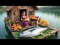 Miniature Doll BIG TUNA FISH Cooking ASMR Floating House Indian Village Tiny Kitchen Story Miniature Doll BIG TUNA FISH Cooking ASMR Floating House Indian Village Tiny Kitchen Story