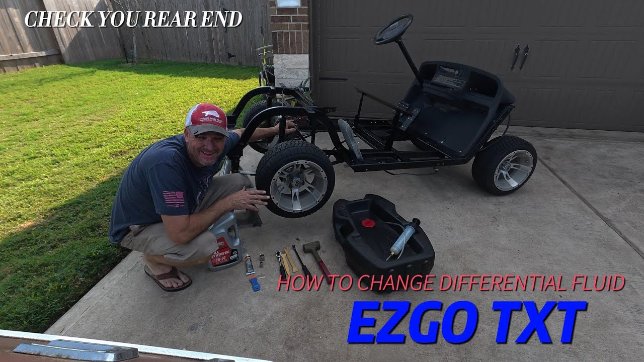 EZGO Golf Cart Rear Differential Fluid Change (DIY-EZGO Differential Service Tutorial)