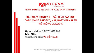 Bài thực hành 2.1: Cấu hình các loại card mạng - Bridged, NAT, Host-Only trên hệ thống VMware
