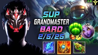 GrandMaster Bard Support vs Soraka - 천상계 장인 서폿 바드 템트리 룬 슈렐 수호자 バード Бард 星界游神 巴德 - LOL KR 11.15