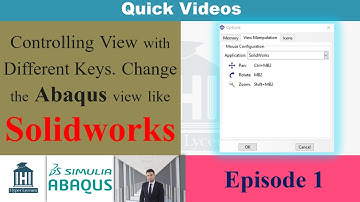 View manipulation and changing the view Abaqus like Solidworks