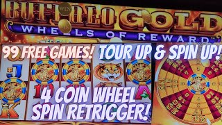 99 FREE SPINS! On New Buffalo Gold Wheels Of Reward. Huge Over 700X Win!😳💰😃🤗 screenshot 3