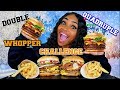 Double Quadruple Bacon and Cheese Whopper Challenge