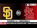 SAN DIEGO PADRES VS ST LOUIS CARDINALS ⚾️ MLB Game Score Radio Play-by-Play
