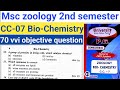 Msc zoology 2nd semester biochemistry important objective question sesion exam 2026 brabu muzafarpur