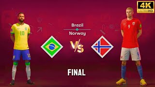 FIFA 23 - Brasil vs Norway | Copa do Mundo Final | Neymar vs Haaland [4K60]