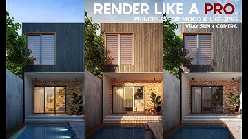 Render like a Pro...Exterior rendering tutorial... Vray sun + Camera tricks for lighting and mood