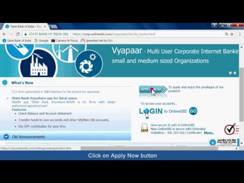 SBI Vistaar Account: Online Registration (Video Created as on February 2017)
