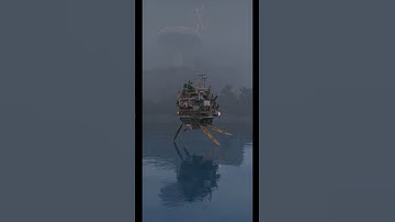Post apocalyptic scifi lake scene #b3d #blender #scifi