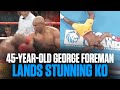 George foreman stuns michael moorer to win heavyweight title at age 45  on this day free fight