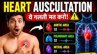 Auscultation of Heart Sounds 🫀🩺 | Dil ki dhadkan kaise check karte hain | S1S2 Heart Sound 